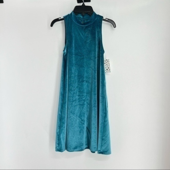 5/$25 HARPER Canyon Girls High Neck Sparkle Velour A-Line Dress - Picture 1 of 6